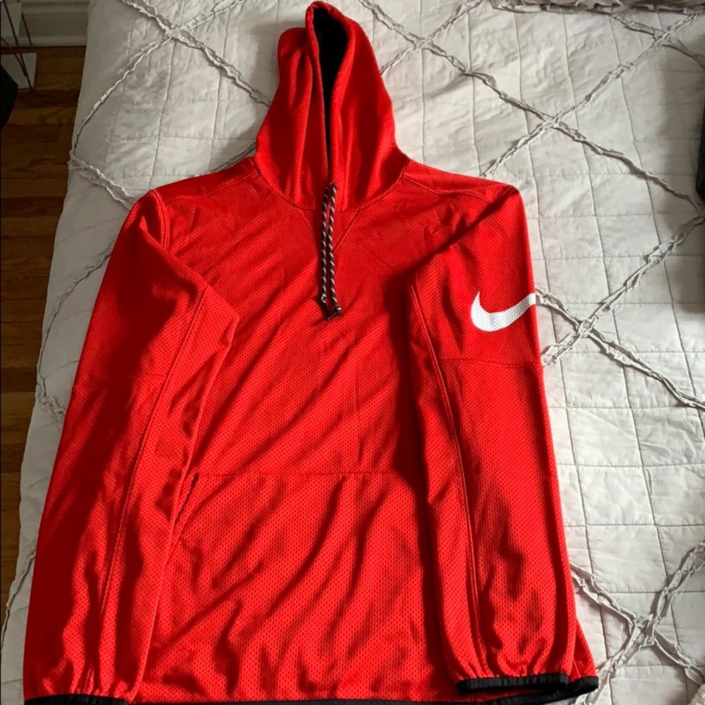 Red Nike hoodie